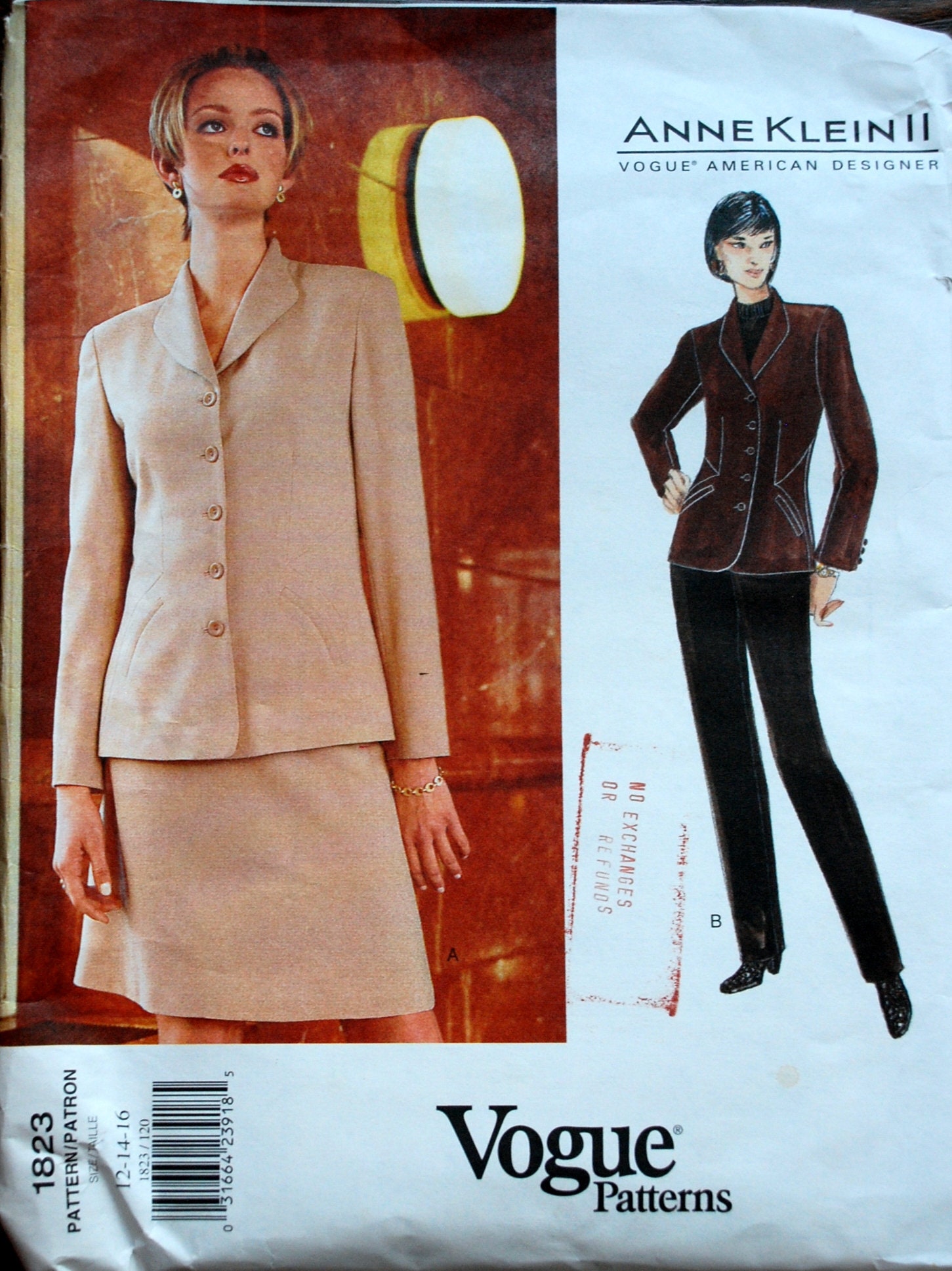 Vintage UNCUT Vogue Pattern, 1823 Sewing Pattern, Suit 90s