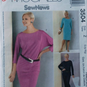 Vintage UNCUT Sewing Patterns, McCall's Sewing Pattern, 3504 Sewing Dress Pattern, Vintage Sewing Pattern, 80s Sewing Pattern