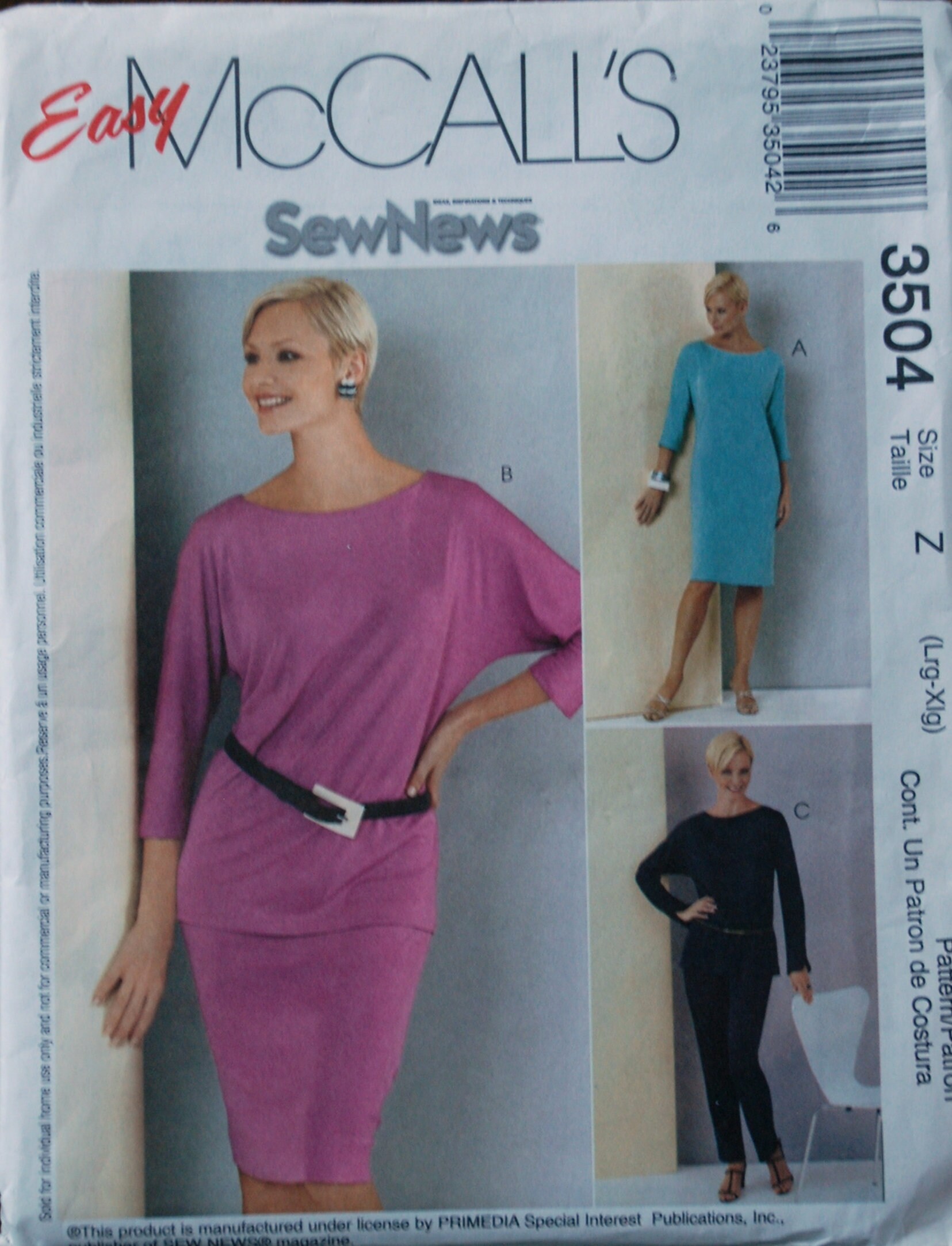 Patrón de costura vintage sin cortar mccalls 8 grandes looks