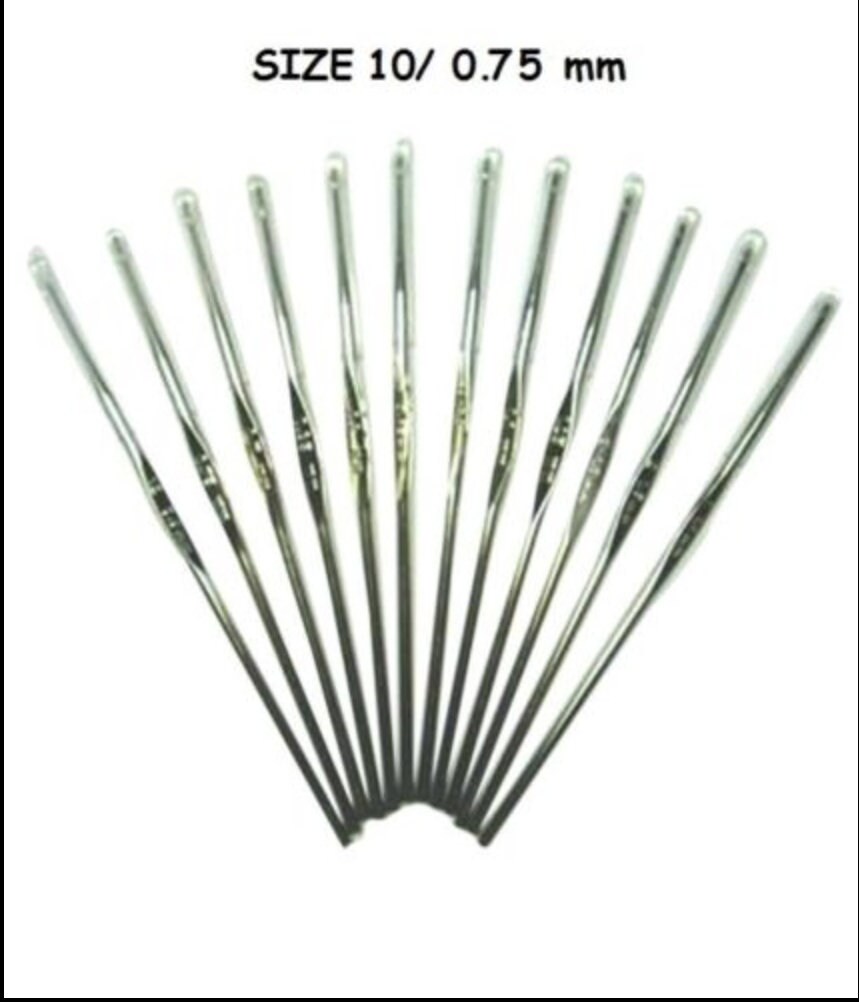 TULIP Fine Point Steel Crochet Hook, Fine Lace Hook 10/0.75mm