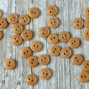 Veel plastic knopen, veel vintage knopen, ronde plastic knopen, bruine knopenset, 8 mm knopen, naaibenodigdheden, knopen naaien