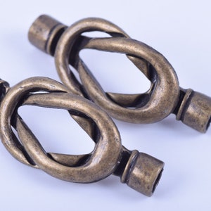 Bronze Knot Magnetic Clasps, 4/5mm Leather Cord Clasp, Bracelets Connectors Clasp, DIY Jewelry Making Clasp, DIY Cord Endings