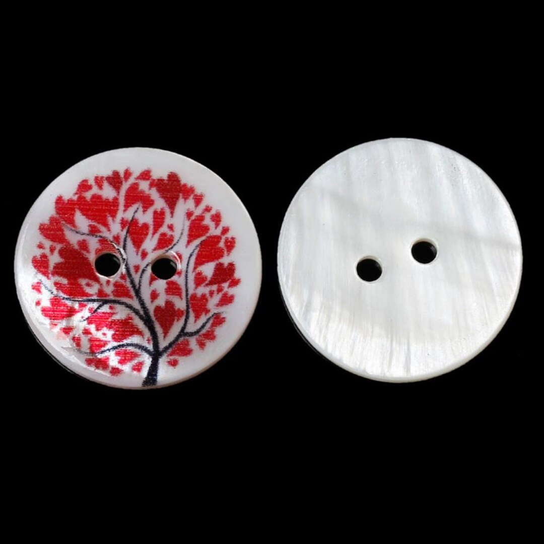Wooden Button, Maple Pattern Wood Buttons, Tree Pattern, BOHO Chic ...