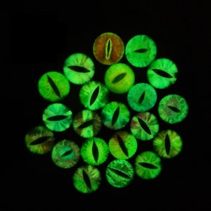 Papier photo Cabochons dôme en verre fluorescent, Cabochons 12 mm, Cabochons en verre oeil de chat, Cabochon artisanal, Fabrication de bijoux, Accessoires lumineux
