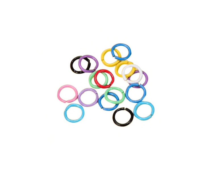 Rainbow Jump Rings Brass Round Ring Colored Split Connect Etsy