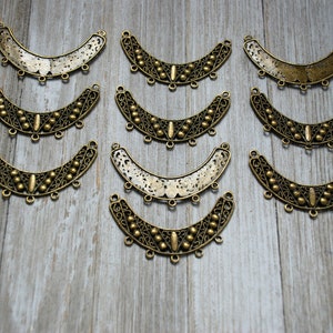 Bronze 5 Strang Stecker, Schmuck Stecker, Schmuckherstellung Zubehör, Halskette Link, Halskette Stecker, Multi Strand Link, Schmuck End Bar