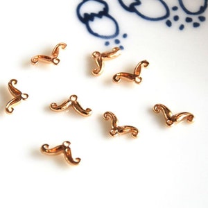 Mustache Charm, Gold Moustache Charm, Gold Plated Charm, Face Charm, Craft Supplies, Jewelry Charm, Moustache  Pendant, November Charm