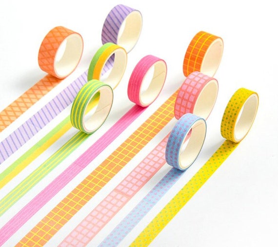 10 rouleaux de ruban adhésif de couleur Washi décoratif bricolage