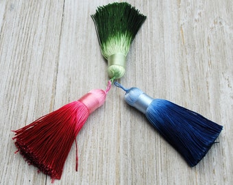 1 pc 7.5 cm Ombre Nylon Tassel, Gradient Tassel, 75 mm Tassels, Jewelry Finds Findings, DIY Craft Supply, Ombre Earrings Tassels, DIY Tassel