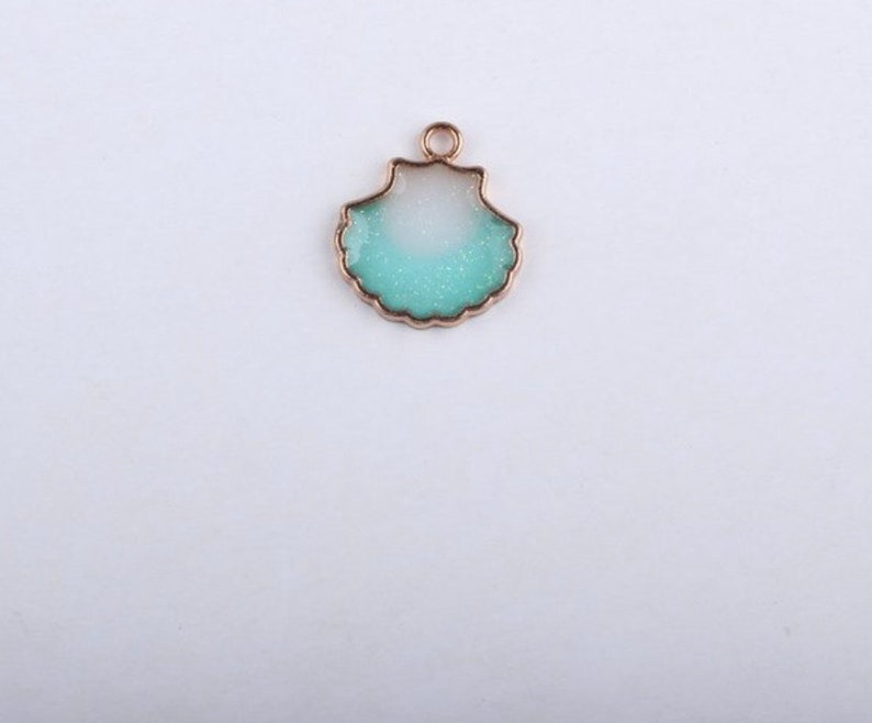 Ocean Charms Necklace Charms Resin Charms Gold Charms Beach Charms Shell Charm Seashell Charm Sea Scallop Charm Bracelet Charms
