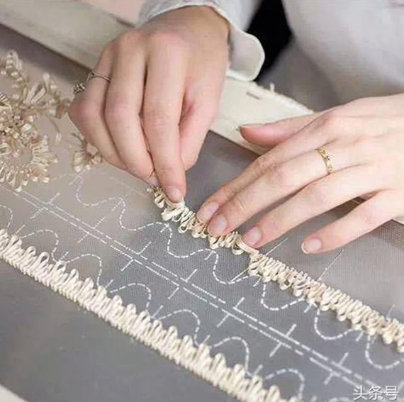Couture Tambour Beading (Luneville Embroidery) – Hand & Lock