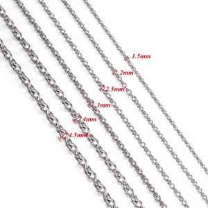 2 Mm Rolo Chain Necklace, Chain With Lobster Clasp, Silver Chain, Brass ...