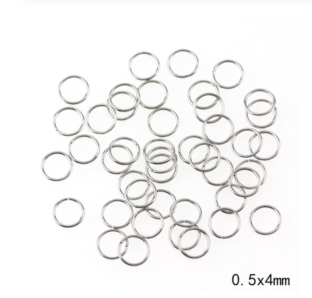 100pcs/lot Stainless Steel Jump Rings 3*4/4*6/6*8m Oval Split Ring Jewelry  Makin