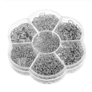 Stainless Steel Jump Rings Set, Steel Jump Rings, 3-10 mm Steel Rings, Open Rings, Jewelry Supplies, Split Jump Rings, Jewelry Making