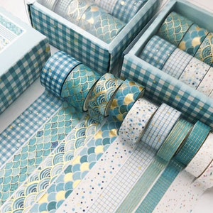 Nastro Washi geometrico, set da 10 rotoli di nastro Washi, nastro adesivo decorativo, nastro adesivo di mascheratura, carta per scrapbooking, articoli per l&#39;artigianato, regalo di carta