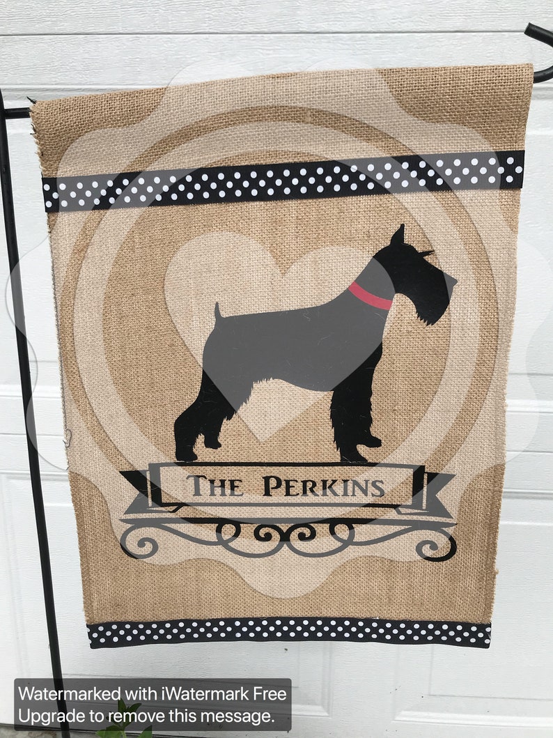 Schnauzer/Personalized Garden Flag/Dog Flag/Flag image 2