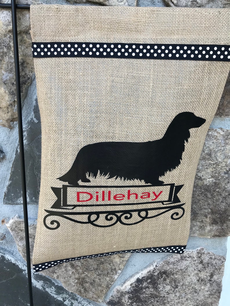 Long Haired Dachshund Dog Gift Garden Flag Housewarming Etsy