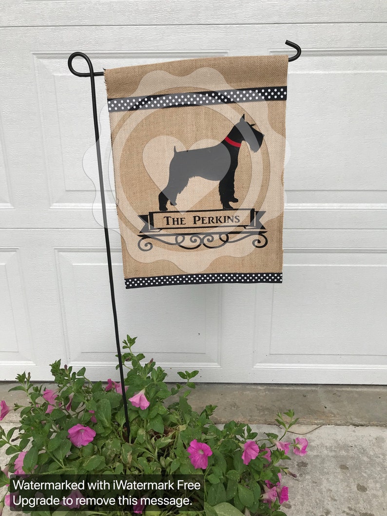 Schnauzer/Personalized Garden Flag/Dog Flag/Flag image 3