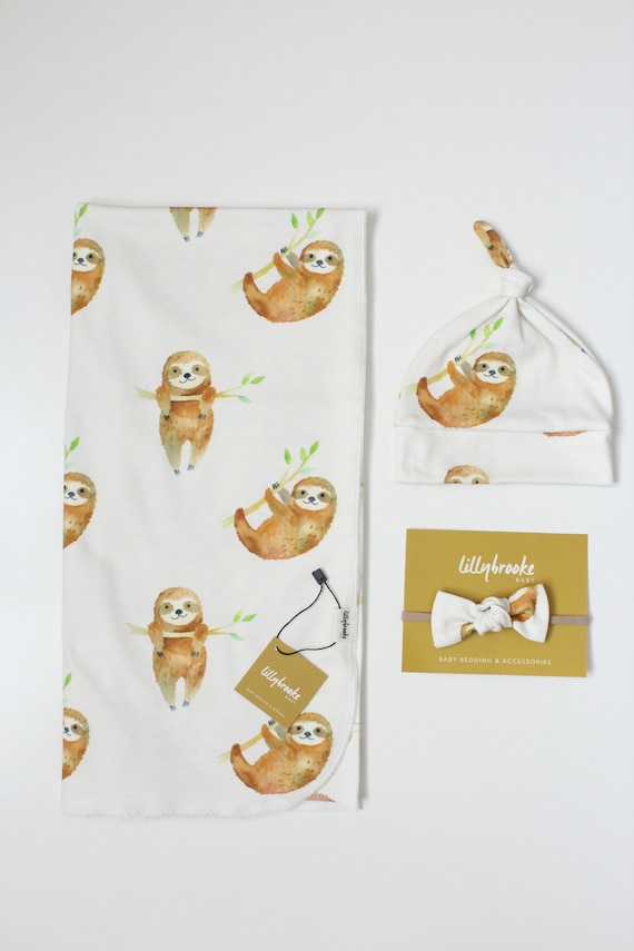 sloth swaddle blanket