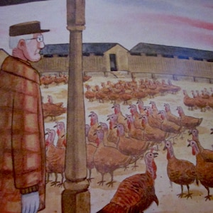 Charles ADDAMS NEW YORKER Turkey Farm, New Yorker Chas Addams, 1978 New Yorker, Charles Addams Cover,Addams Family Artist,Addams Cartoonist