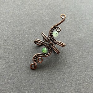 Copper zoisite ear cuff
