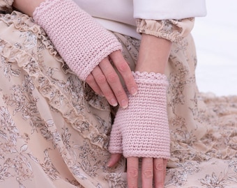 Crochet Fingerless Gloves Pattern: Classic Mitts for Women, Multi-Size (Digital PDF Download)