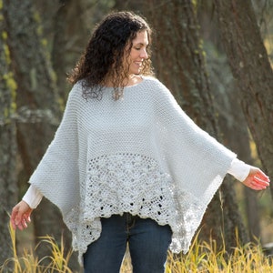 Crochet Poncho Pattern for Women | DIGITAL PDF DOWNLOAD | Sizes Small- 4X/5X Plus Size Poncho Pattern, Woman Ruana Wrap, Blanket Shawl