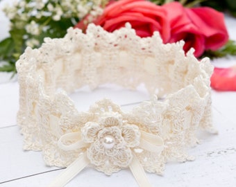 Crochet Bridal Garter Pattern | DIGITAL PDF DOWNLOAD | Vintage Style Lace Garter Pattern, Heirloom Wedding Garter Pattern, Crochet Garter