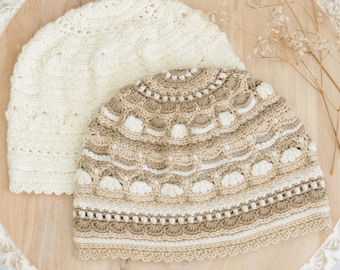Chemo Cap Crochet Pattern: Soft Floral Lace Beanie (Digital PDF Download)
