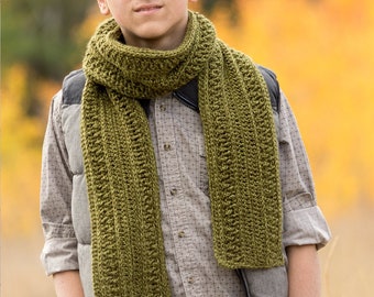 Easy Crochet Pattern Men's Scarf  | DIGITAL PDF DOWNLOAD | Crochet Infinity Scarf for Men, Easy Scarf Crochet Pattern, Easy Cowl Pattern