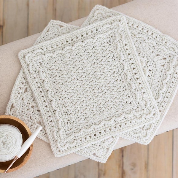 Lacy Afghan Square Crochet Pattern: 12" Granny Square (Digital PDF)