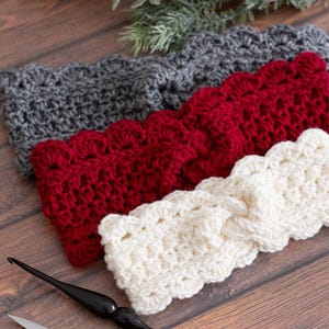 Crochet Headband Pattern: Christmas Twisted Ear Warmer for Women and Kids (Digital PDF Download)