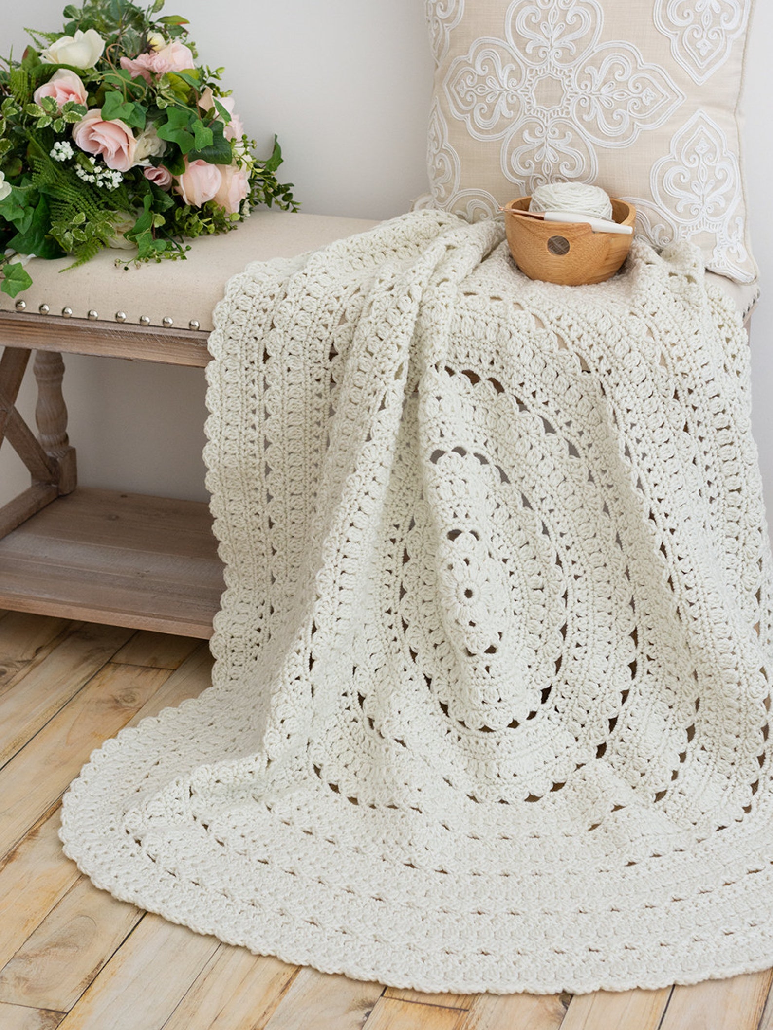 Round Crochet Blanket Pattern DIGITAL PDF DOWNLOAD Etsy
