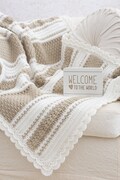 Crochet Baby Blanket Pattern | DIGITAL PDF DOWNLOAD | Throw Blanket, Crochet Afghan Baby-King Size Striped Afghan for Babies and Toddlers