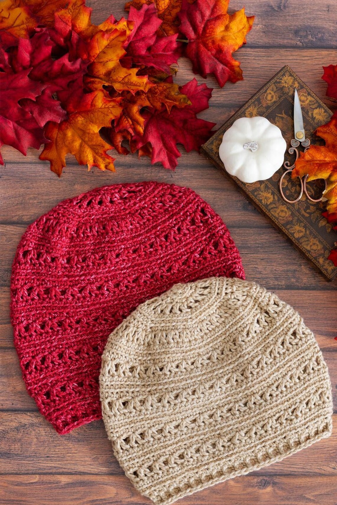 Slouchy Beanie Crochet Pattern: Easy Lacy Summer Hat (digital PDF ...