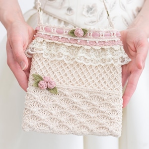 Crochet Lace Bag Pattern, Victorian Wedding Clutch (DIGITAL PDF DOWNLOAD)