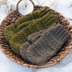 Crochet Mittens Pattern For Men, DIGITAL PDF DOWNLOAD, Wanderlust Mitten Pattern-2 Sizes, xl Winter Gloves