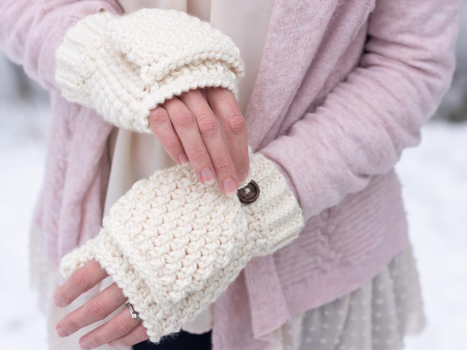 Convertible Crochet Glittens Pattern: Flip Top Mittens PDF (child to ...