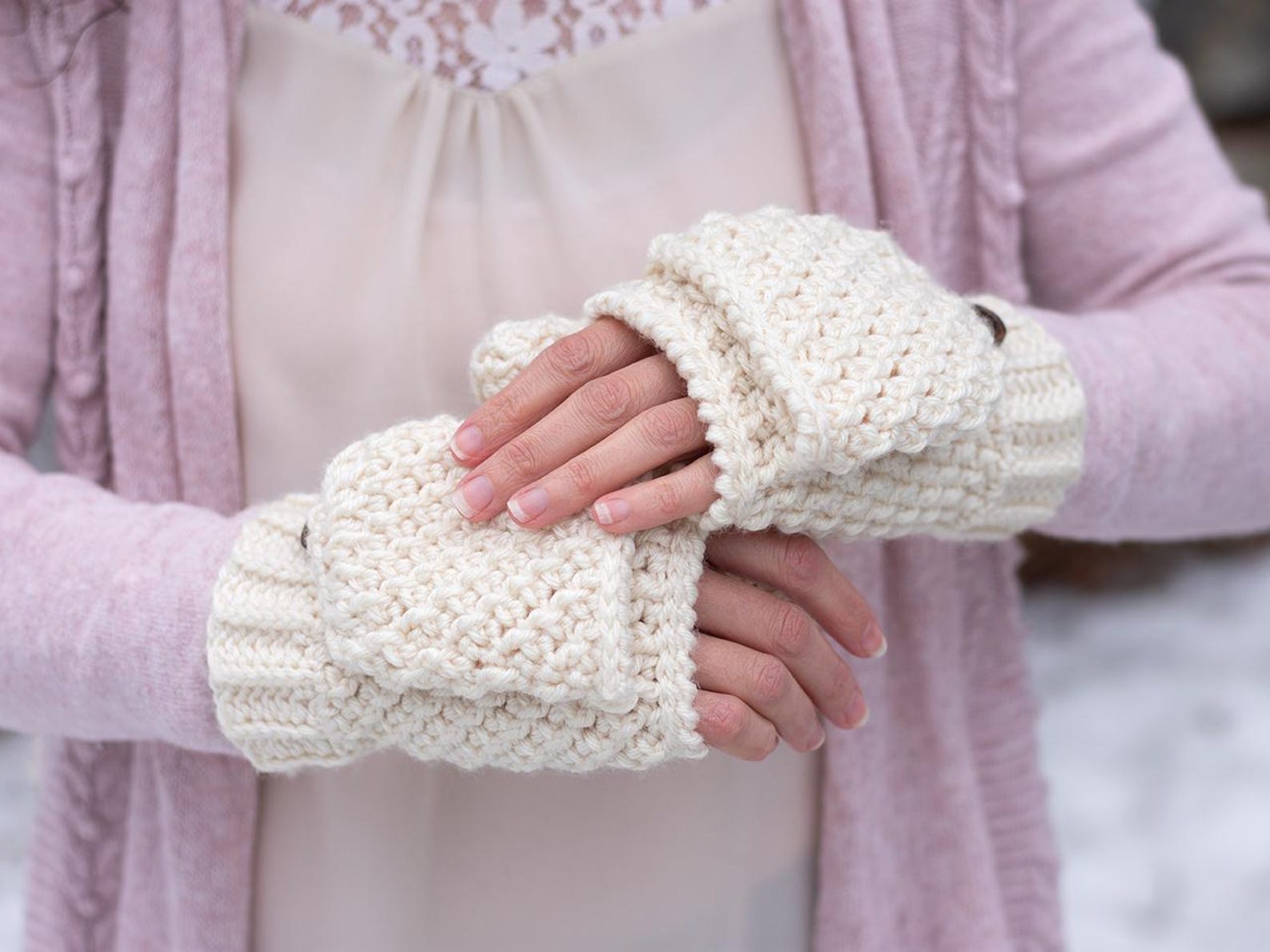 Convertible Crochet Glittens Pattern: Flip Top Mittens PDF (child to ...