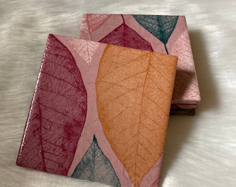 Autumn Colors Coasters, Set of 4, Repurposed Coasters, Napkin Coasters, Tile Coasters, Cabin Coasters, Seasonal Decor, Decoupage Coasters