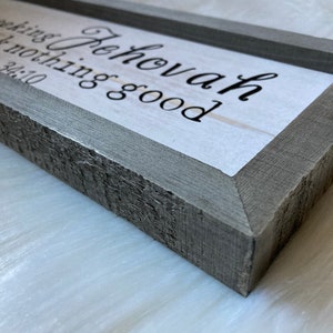 Those Seeking Jehovah Rustic Wooden Sign, 2022 Year Text, 15x5.5 Shelf Desk Decor, Scripture Decor, JW Decor image 8