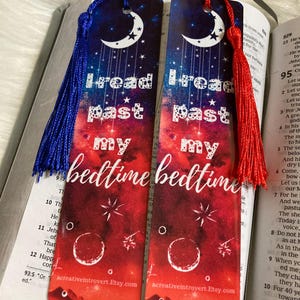 I Read Past My Bed Time Metal Bookmark, Just Another Chapter, Library Reading Nook, Bookworm Gift, Bookish Gifts, Bookmark/Place Saver