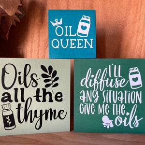 Essential Oil Sign Collection, Oil For That Decor, Customizable Paint Color, Oil Dealer, Coffee And Oils, Shelf Desk Decor, Oils Over Pills
