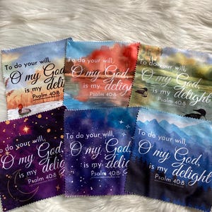Microfiber Lens Cloth, Gods Will Is My Delight, JW Pure Worship, Cute Glasses Cleaner, Camera, Screen and Lens Wipe, Soft & Reusable