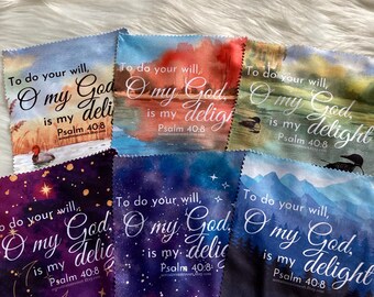 Microfiber Lens Cloth, Gods Will Is My Delight, JW Pure Worship, Cute Glasses Cleaner, Camera, Screen and Lens Wipe, Soft & Reusable