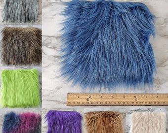 7" X-Large | DIY Faux Fur Pom Squares | Pre-Cut Faux Fur Squares | Gypsy Dreamer Crochet