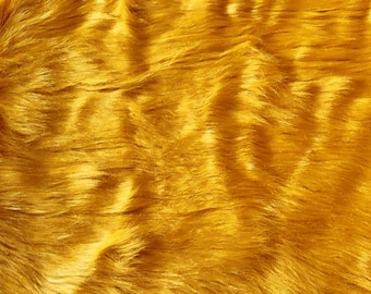 Faux Fur Fabric | Large Pieces Plus Selvage Edges 2-inch Long Pile | Odd Cut Faux Fur Fabric