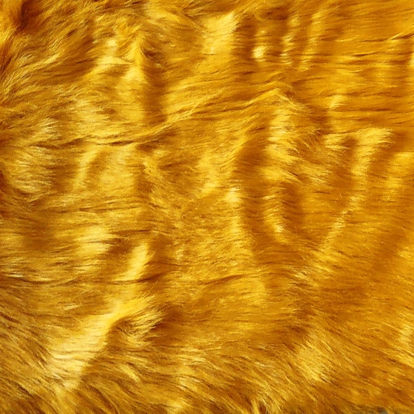 Faux Fur Fabric | Large Pieces Plus Selvage Edges 2-inch Long Pile | Odd Cut Faux Fur Fabric