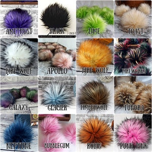 Bulk Faux Fur Pom Pom 10 Pack, Small Medium Large, Fake Fur Pom Pom, Vegan Friendly, Fun Color Cruelty Free Pom, Neutral Natural Pom