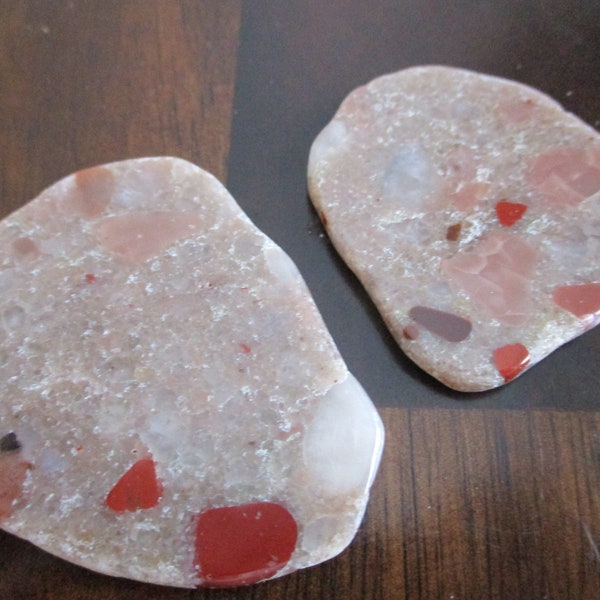 Two Michigan Puddingstone Rock Slabs